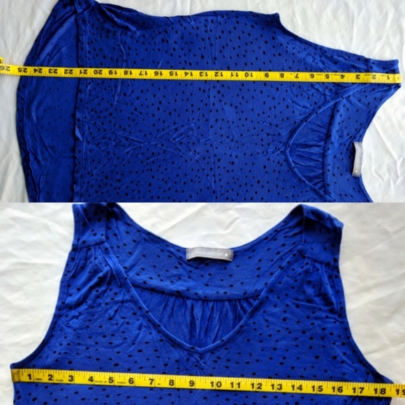 Olivia Moon Hi-Lo V Neck Sleeveless Dotted Top - Picture 8 of 8